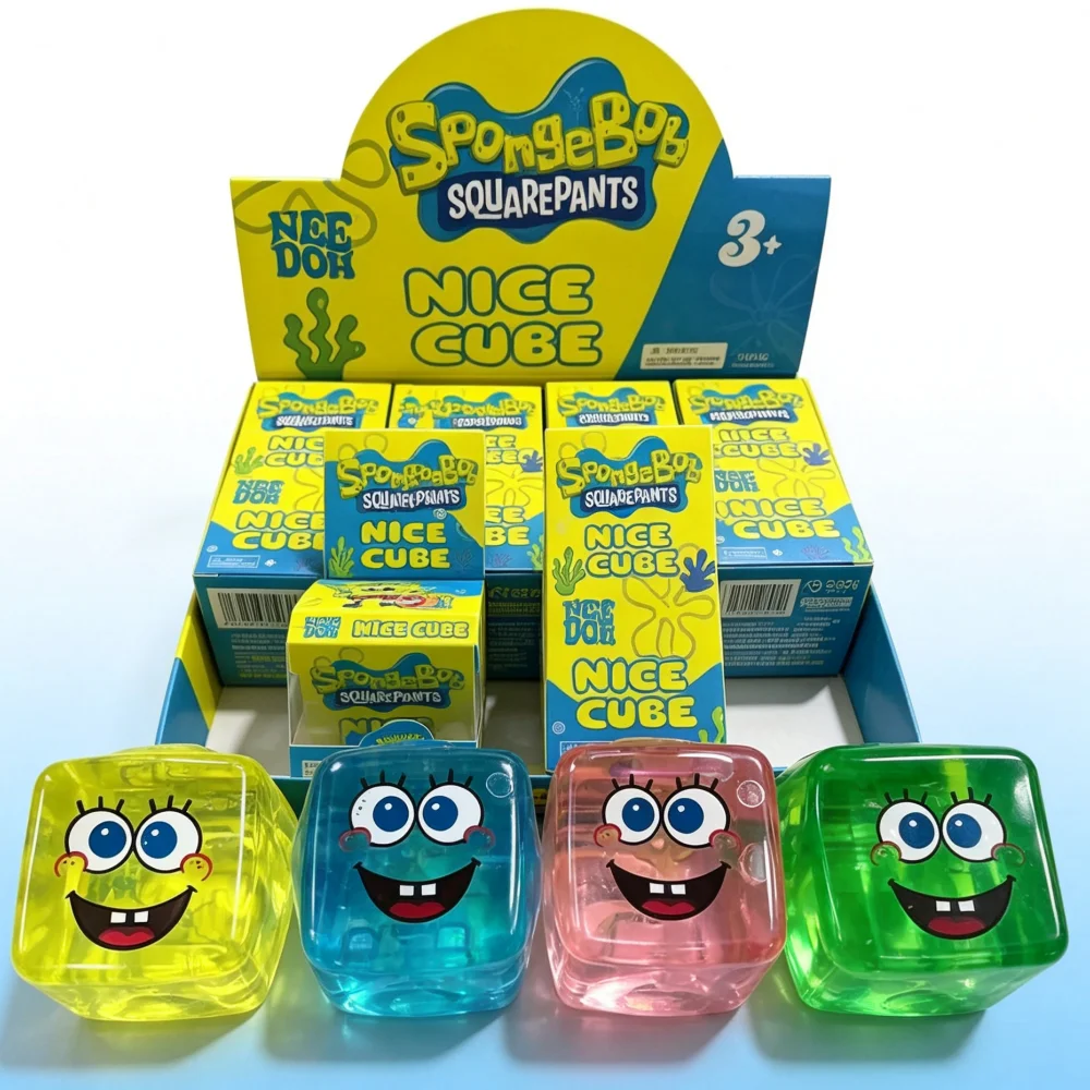 SpongeBob 3D-Würfel-Quetschspielzeug. Langsam zurückfederndes Stressabbau-Spielzeug, ein Sammlerstück für Anime-Fans.