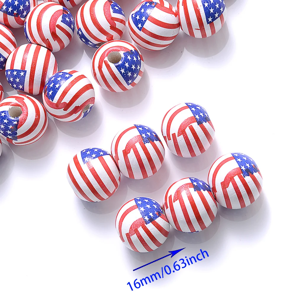 10psc 16 مللي متر التصميم الأمريكي الخرز الخشبي خزر عازل و حبة تشكيلة لصنع المجوهرات دبابيس الشعر جراب هاتف الخياطة #5