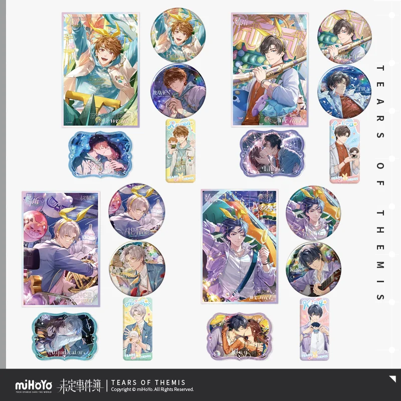 

Sunsyea Tears of Themis Official Merch miHoYo Original Authentic ARCJ Badge Colored Paper Ornament Raven Libraries Adjudicator