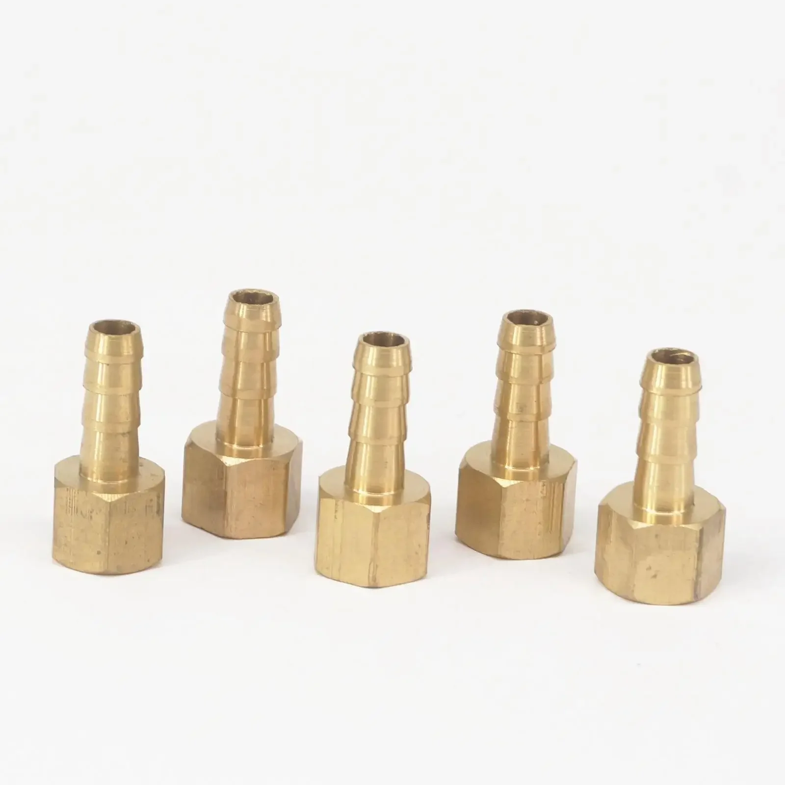 LOT2 1/8" 1/4" 3/8" 1/2" BSPP Female -Fit Hose Barbed I.D 4/6/8/10/12/14/16mm Hex Brass Fitting Adapter Connector Water