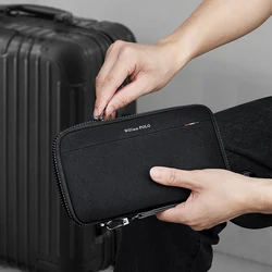 Large capacity passport bag, fashionable hand-held bag, multifunctional ID bag, personalized wallet, mobile phone bag