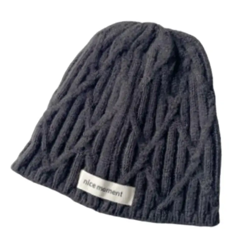 

31BB Luxurious Plush Knitted Hat Trendy Portable Hat Soft Fashionable Hat Comfortable