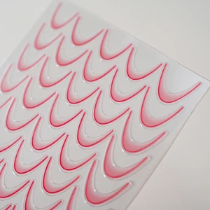 1 Buah Stiker Kuku Garis Prancis Hitam/Putih 5D Garis Gradien/Garis / Gelombang Stiker Seni Kuku Berperekat DIY Dekorasi Manikur 12 stiker hitam putih penjualan terbaik - №