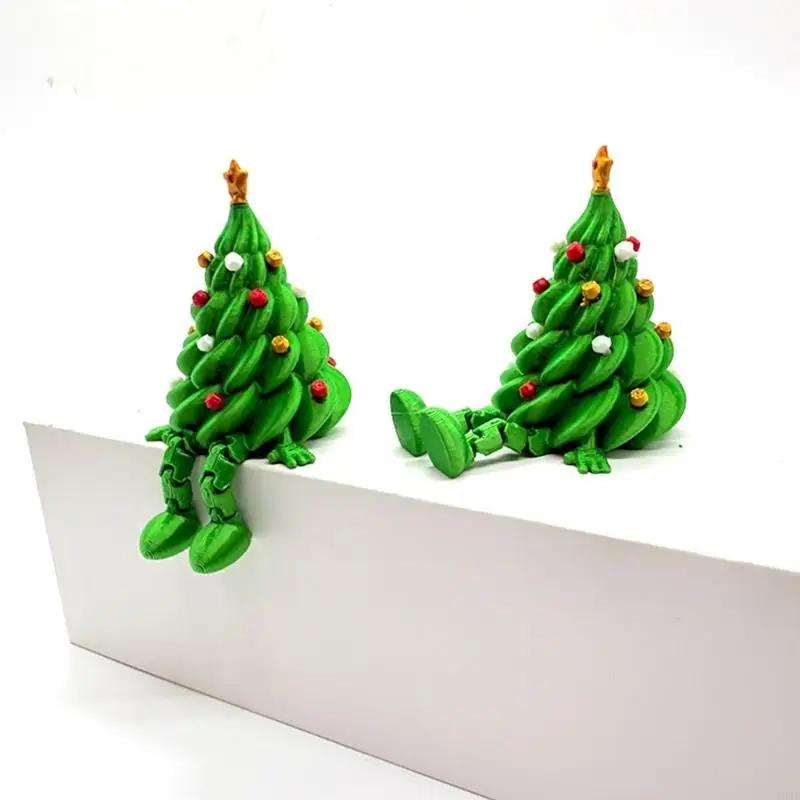 تمثال شجرة عيد الميلاد التفاعلي من CORB، مادة آمنة، لعبة مكتب مصغرة لتخفيف التوتر والديكور المنزلي