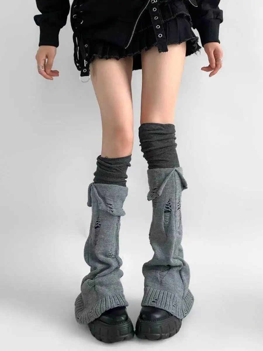

Cute Hot Girl Y2K Autumn Winter Abi Sle Cultural Hole Opened Overlap Sos Cute Hole Matching Layered Wearable Sos