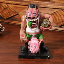 New crazy angry monster mutant head home study decorative resin crafts creative holiday gift ornaments