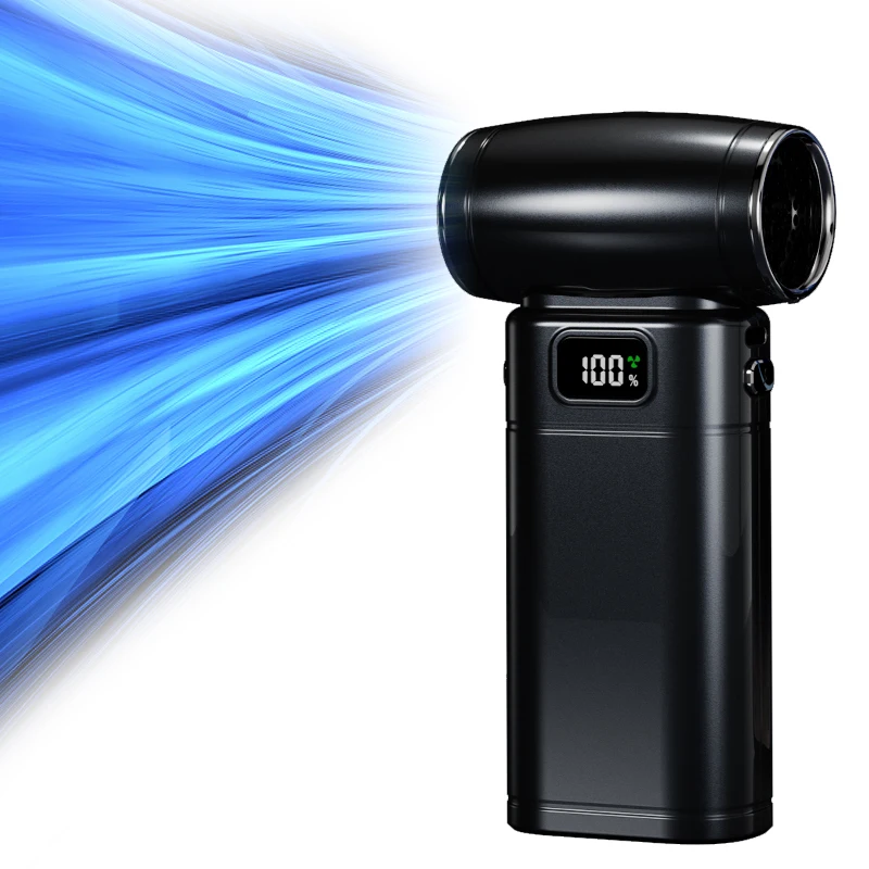 Soplador de aire de 800000RPM, Motor sin escobillas, ventilador Turbo Jet de alta velocidad con LED, potente soplador de polvo recargable por USB para coche/teclado