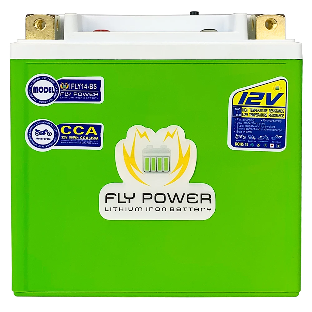 

12V 9Ah Motorcycle LiFePO4 FLY14-BS CCA480A Scooter Starting Lithium Battery 12V With BMS For Jet Skis ATVs