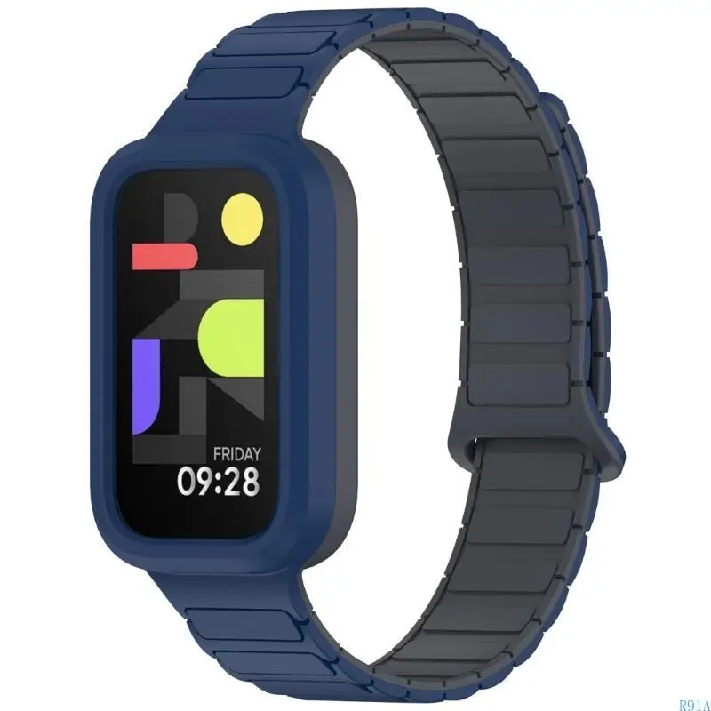 Cinghia ricambio in silicone R91A Cingcio silicone magnetico comodo e resiliente universale per banda orologi 9