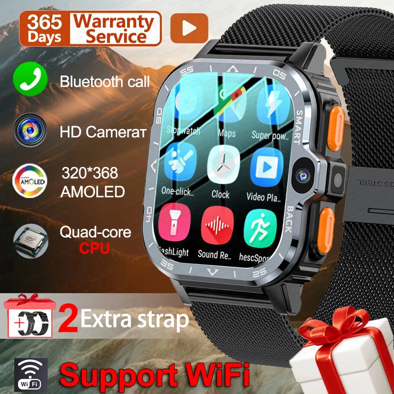 Android WhatsApp Smart 5G Video Voice SOS Call Camera Watch GPS WIFI Trace Locate SIM Card Phone Smartwatch Google Play 8GB+64GB