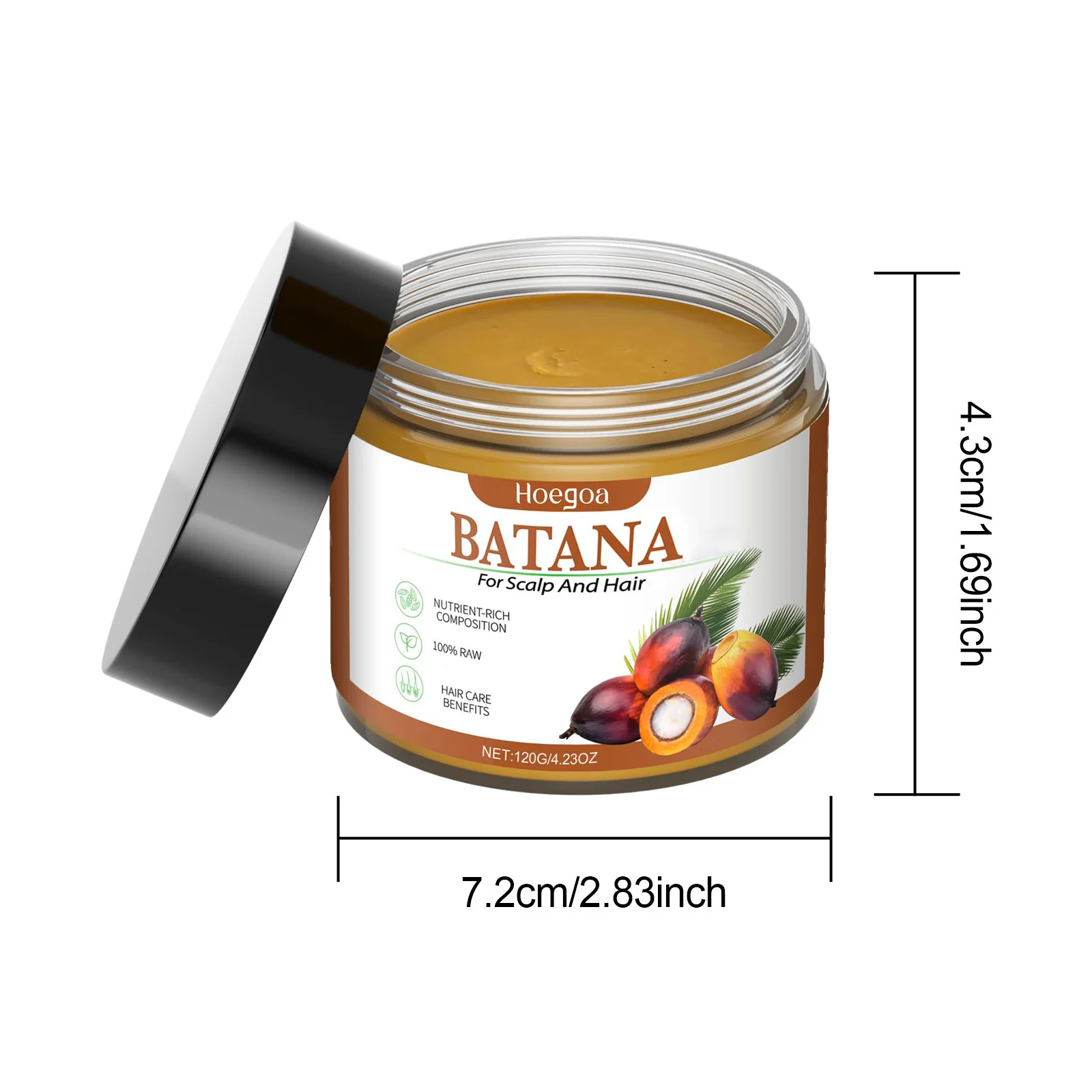 زيت البتانا الطبيعي نمو الشعر يمنع تساقط الشعر القضاء على أطراف الانقسام التالفة تغذي مكافحة كسر بلسم الشعر الرجال النساء