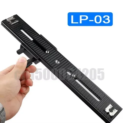 

LP-03 Macro Focusing Rail Slider 200mm Movable Range 2 Way Macro Focusing Rail Slider 1/4" Screw +free tracking number