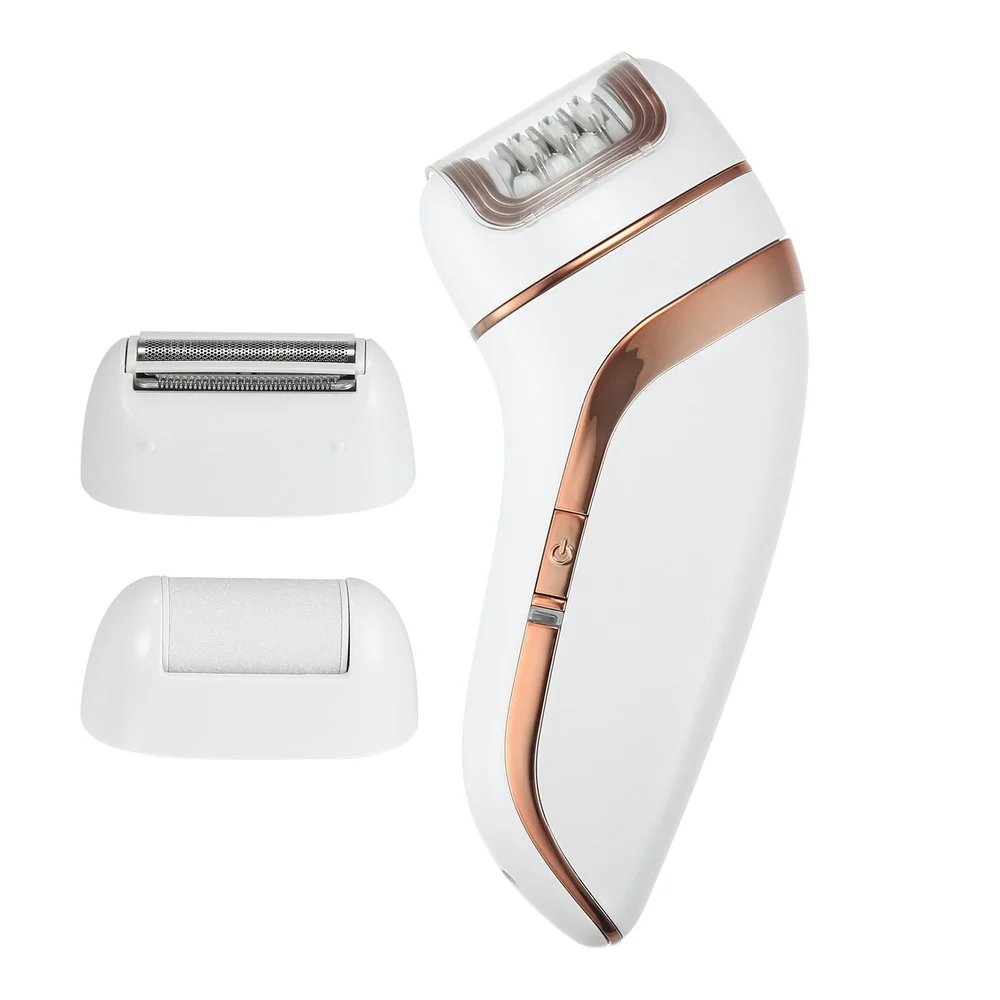 3 in 1 Electric Epilator Cordless Hair Remover Kit Rechargeable Portable Shaver Callus Remover Ergonomic Design USB Charge