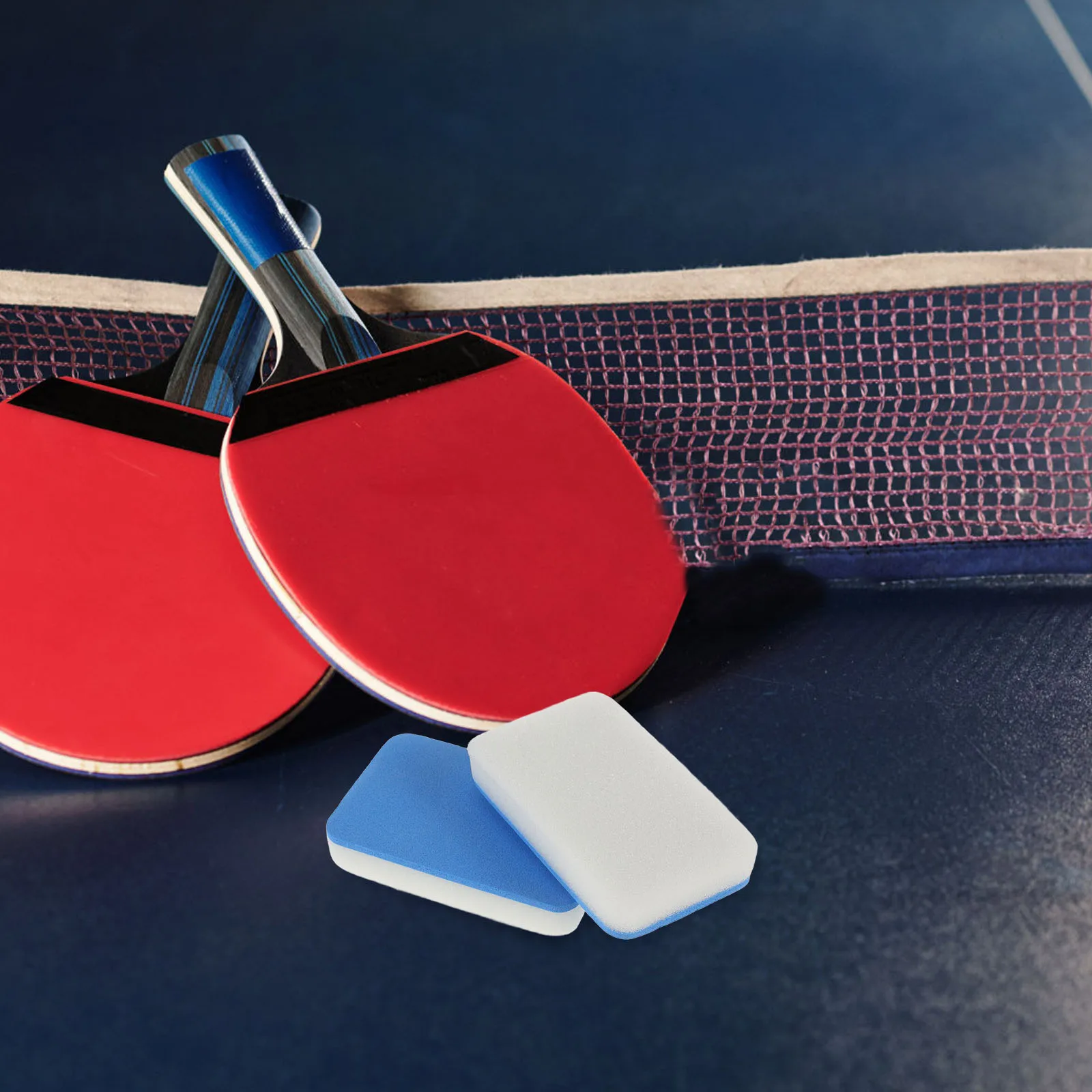 

2 Pcs Table Tennis Racket Cleaning Brush Multi-purpose Sponge Portable Paddle Cleaner Scrubber