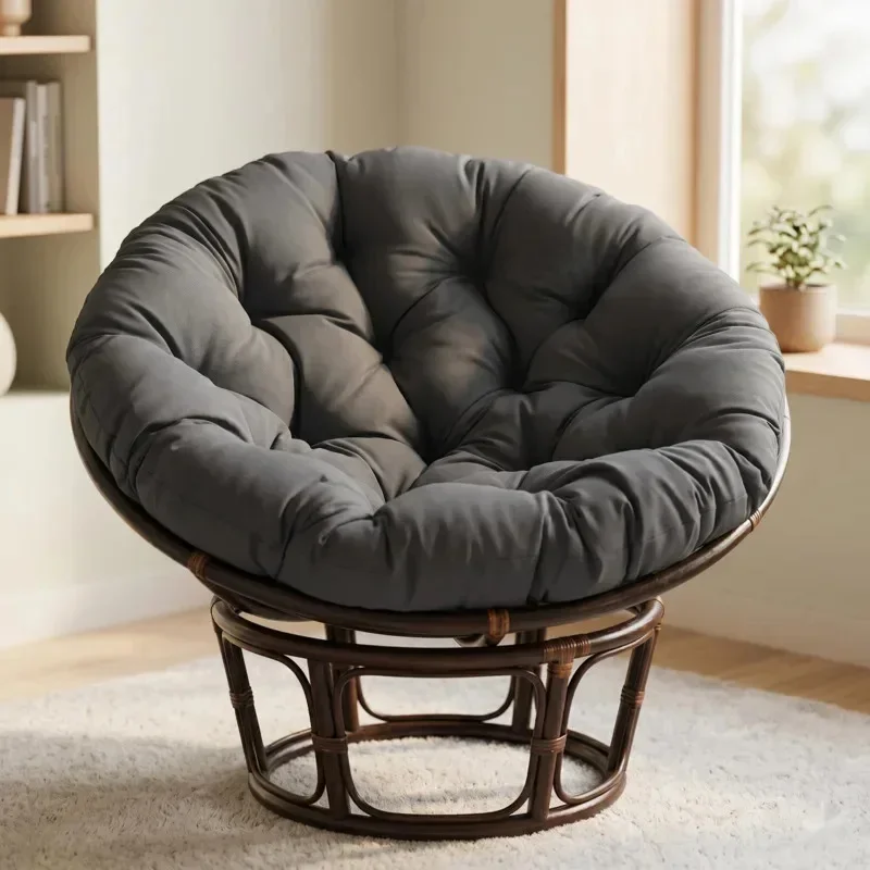 Replacement Papasan Chair Cushion Only Waterproof Rocking Integrated Round Seat Cushion And Lumbar Pad For Outdoor Indoor Patio