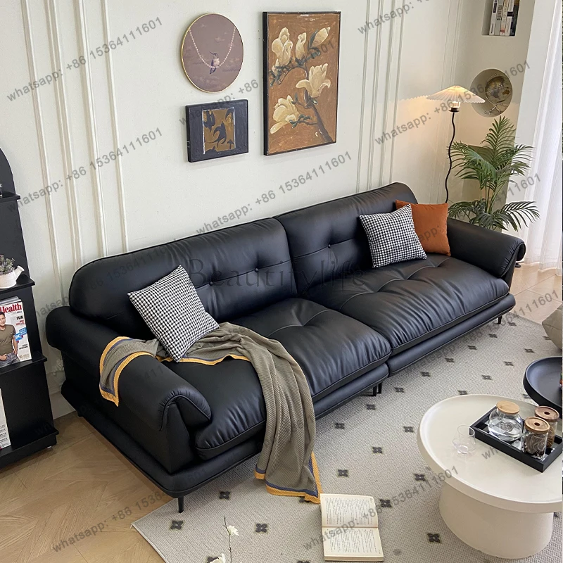 

Black Rectangle Living Room Sofas Trendy Simple Vintage Big Size Living Room Sofas Hallway Koltuk Takımı Space Saving Furniture