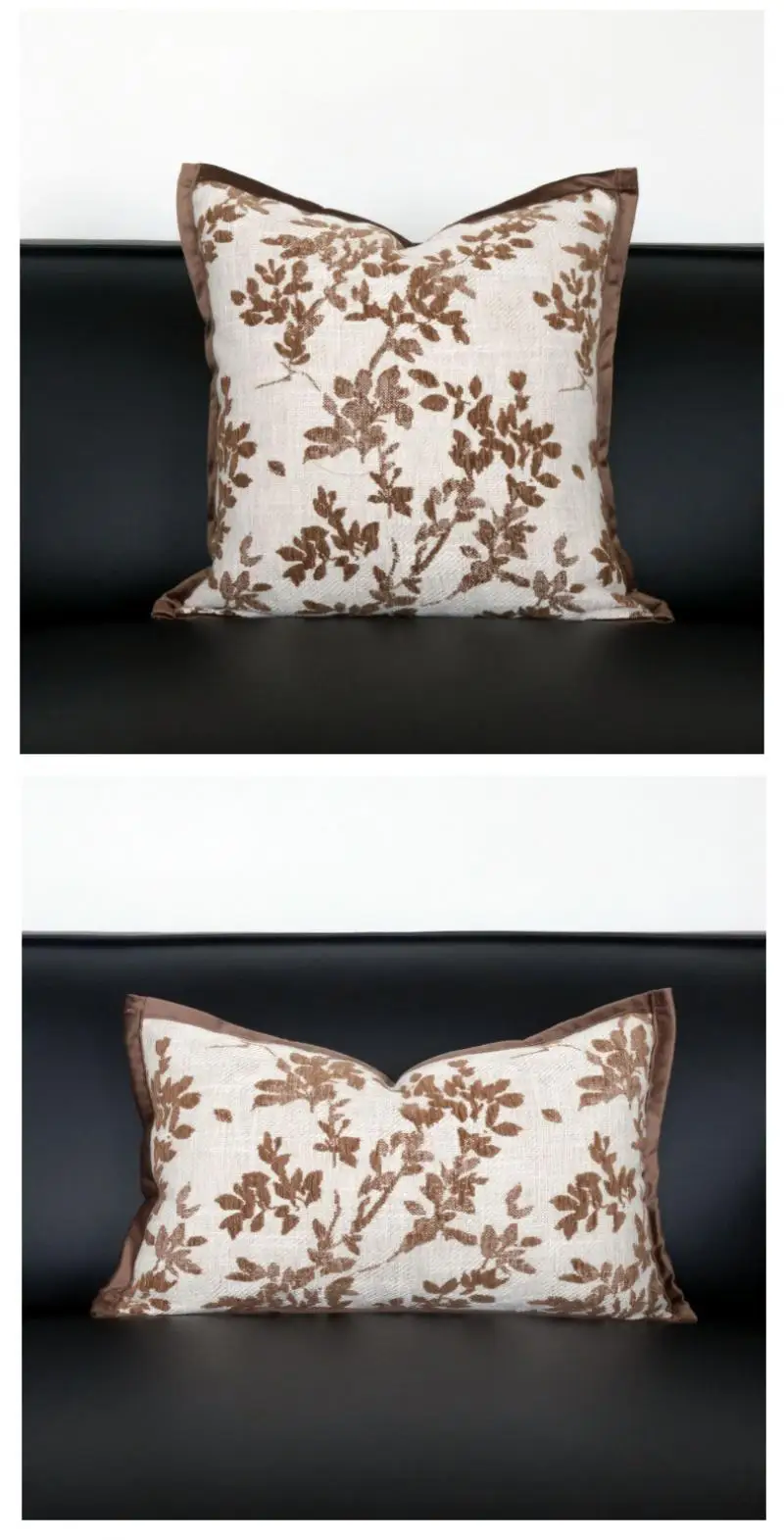 Vintage Wabi-Sabi Stil Braune Serie Kissenbezug Cojines Jacquard Sofa Kissenhülle Kopfteil Kissenbezüge 30x50/45x45cm – Detail 9