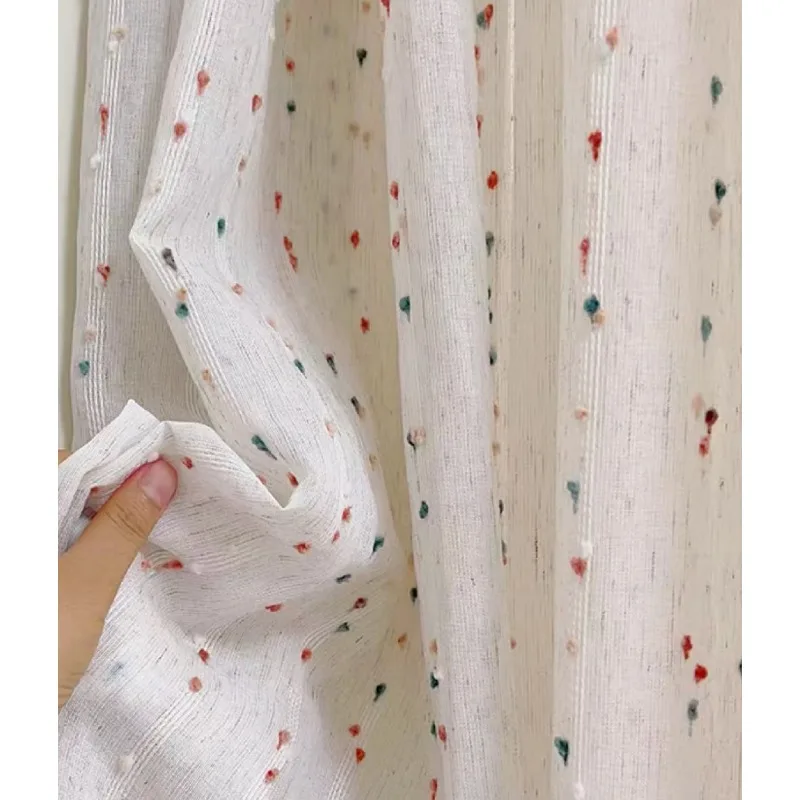 

Curtains for Living Dining Room Bedroom CustomSizeCotton Linen Texture Woven Jacquard Curtains Dopaminecotton Luxury European