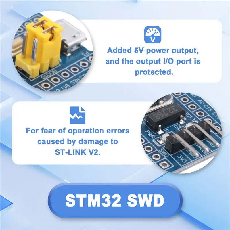 New-ST-Link V2 Programming Unit Emulator Downloader + 40Pin STM32F103C6T6 STM32 SWD Minimum System Board Micro-USB