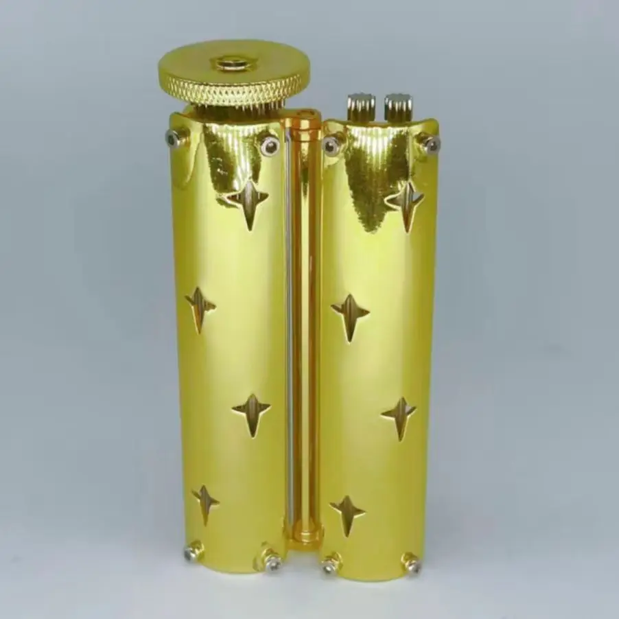 

6.5mm Slim Manual Cigarette Rolling Machine – Solid Brass Shell & Iron Roller Handheld Tobacco Roller for 78mm Rollie Paper