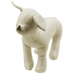 Leather Dog Mannequins Standing Position Dog Models Toys Pet Animal Shop Display Mannequin White S