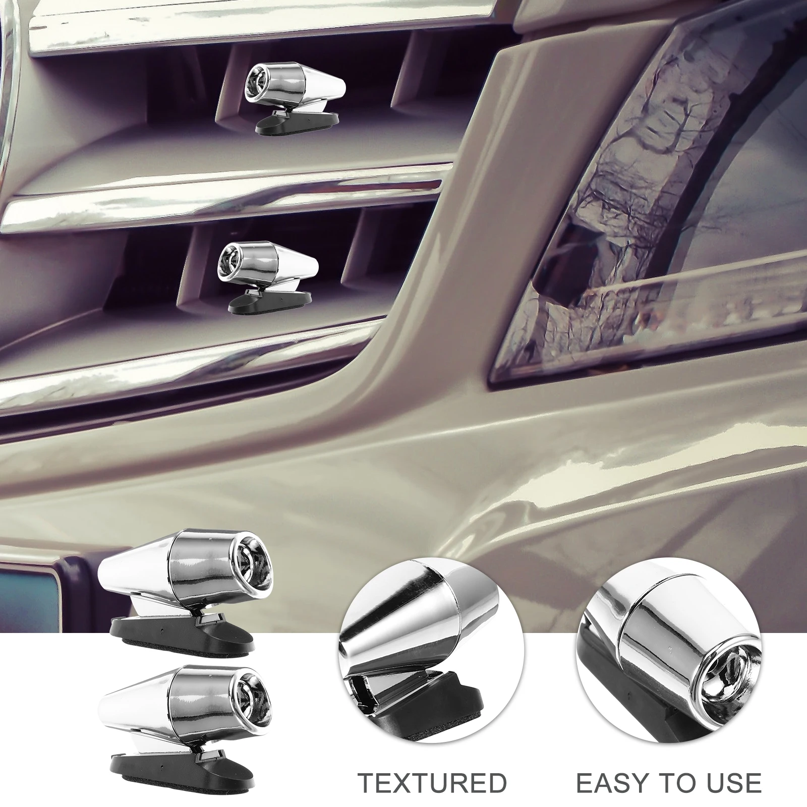 

2Pcs Durable Abs Deer Whistles Car Safety Kit Reliable Deer Warning Devices Vehicle Necessities