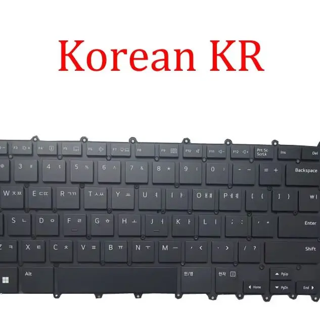 

Черный ноутбук с подсветкой клавиатуры для LG 15ZB90Q 16ZB90Q KT0120B8HS03KRB00 AEW74231291 Корейский KR Корейский KR без рамки Новый