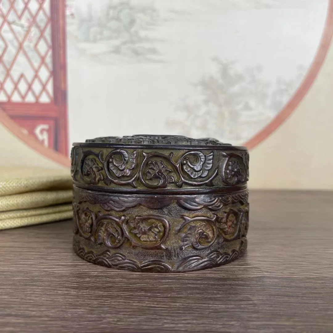 Antique Copper Statue Ornament Chinese Traditional Vintage Incense Burner Lucky Home Decoration Craft Accessories