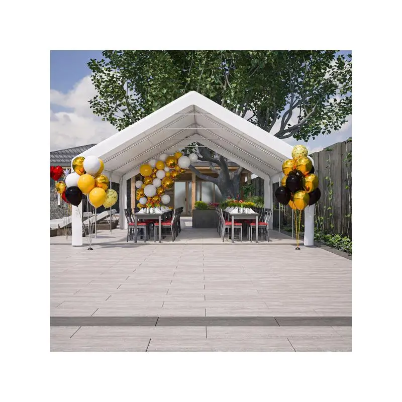 

Палатка для вечеринок 20x20 футов с сумками для хранения и съемными боковыми стенками, уличным навесом для картона, кемпинга, сада, свадьбы, барбекю и