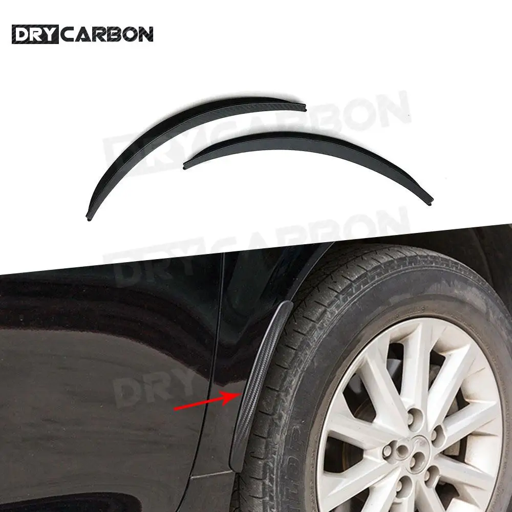 Carbon Look Wheel Arch Fender Flares Cover Trim Mudguards Protective Lip Anti-Scratch Strips Universal Car Accessories