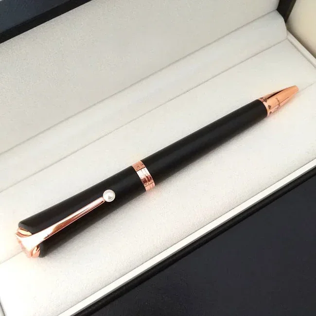 2025 جديد MB القلم الأحمر الوردي الأسود الذهب اللؤلؤ كليب موسى مارلين مونرو الأسطوانة أقلام قلم مكتبية الكورية