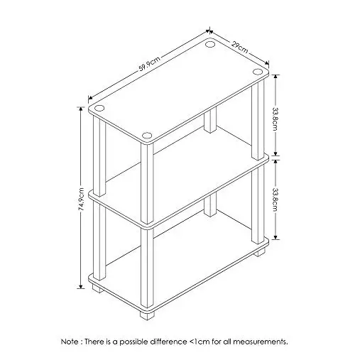 

Modern Three-Shelf Organizer With Side Table Functionality