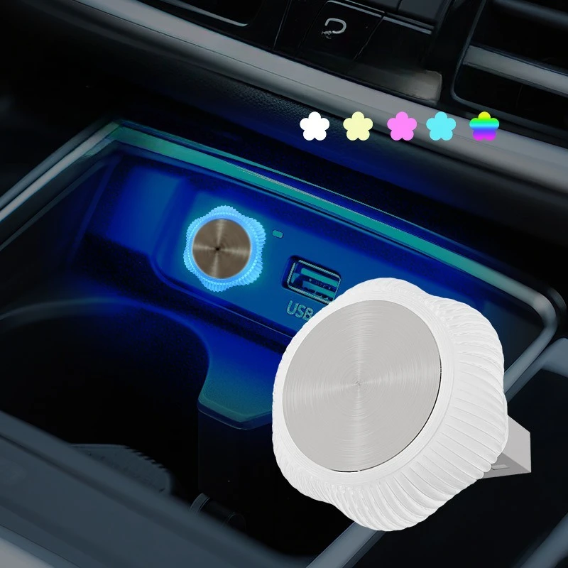 1 قطعة جديد USB سيارة الإضاءة المحيطة RGB LED أضواء الغلاف الجوي ، العالمي السيارات مصباح ديكور داخلي للسيارات #2