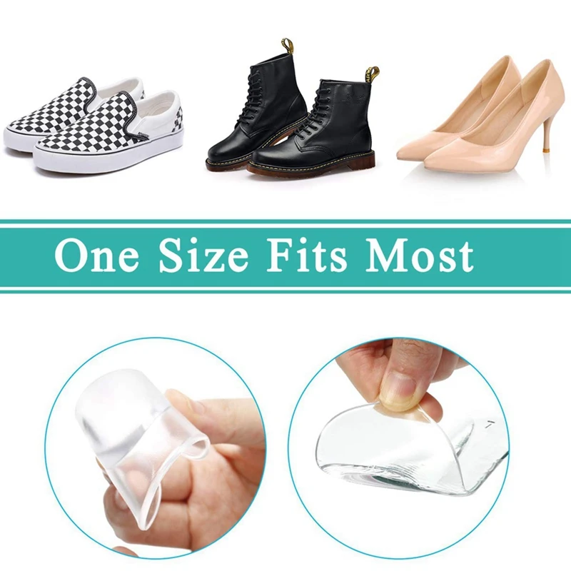 

FX-1 Set High Heel Inserts Reusable Arch Cushions & 2 Pairs Medial Lateral Heel Wedge Silicone Insoles