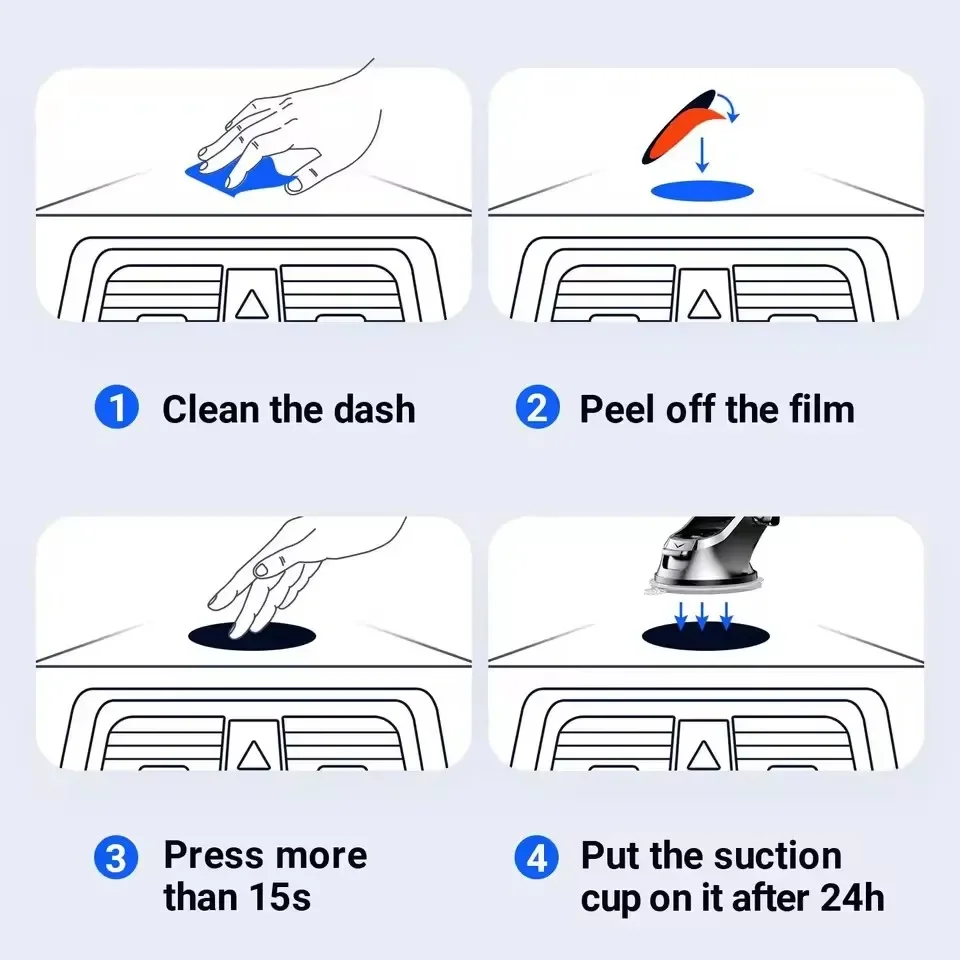 Disco di montaggio per pad adesivo per cruscotto ad alto legame Adesivi bifacciali Base di supporto di ricambio per supporto per telefono a ventosa per auto