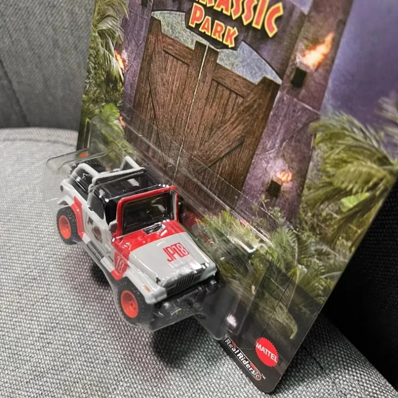 Hot Wheels Premium 2025 Cultura Pop Hotwheels 2025 1/64 Modelo de Carro Crianças Brinquedos Jurassic Park Jeep Wrangler Sahara Menino Crianças Brinquedos