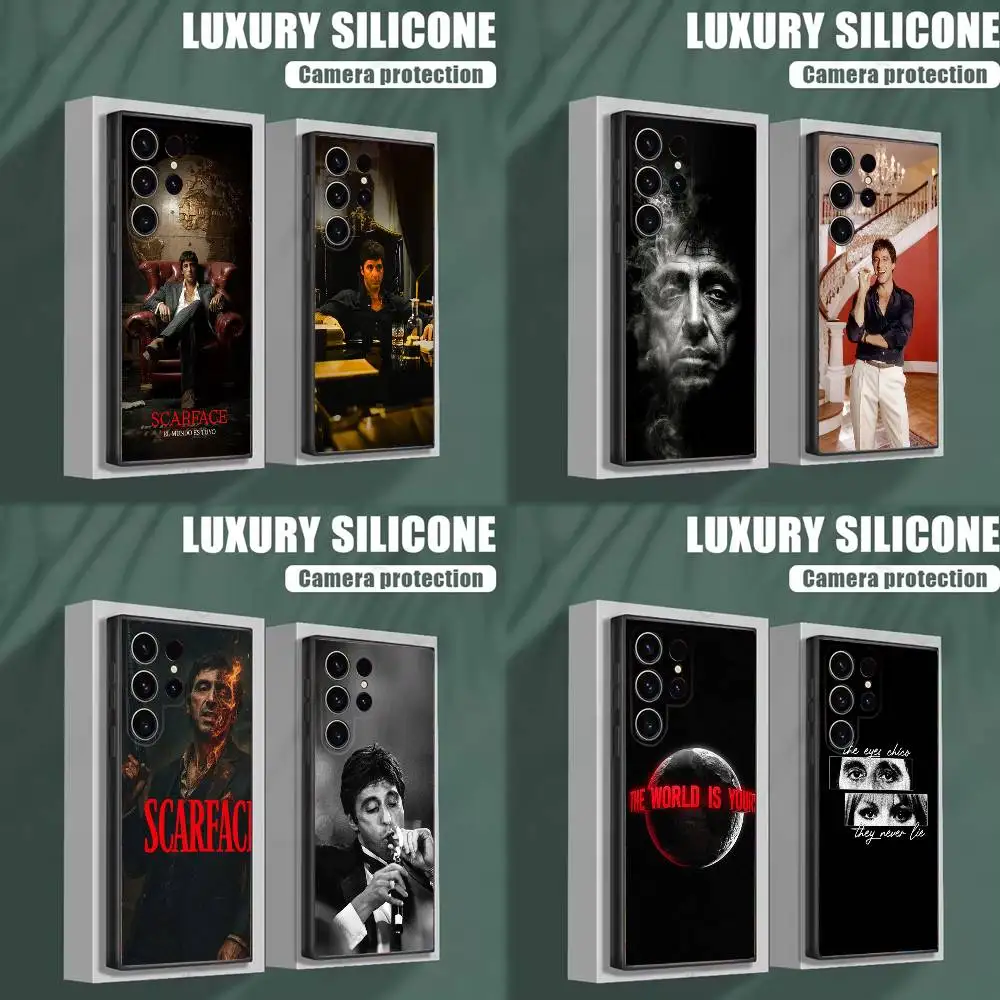

S-Scarfaces Tony M-Montana Phone Case For Samsung S25,S24,S23,S22,S21,S20,S10,Ultra,Plus,Lite,FE,Soft Silicone Black Cover