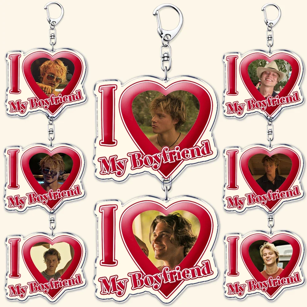 Hot Hot TV Show I Love My Boyfriend John B JJ Pope Keychains for Accessories Bag Keyrings Pogue Life Jewelry Friends Fans Gifts