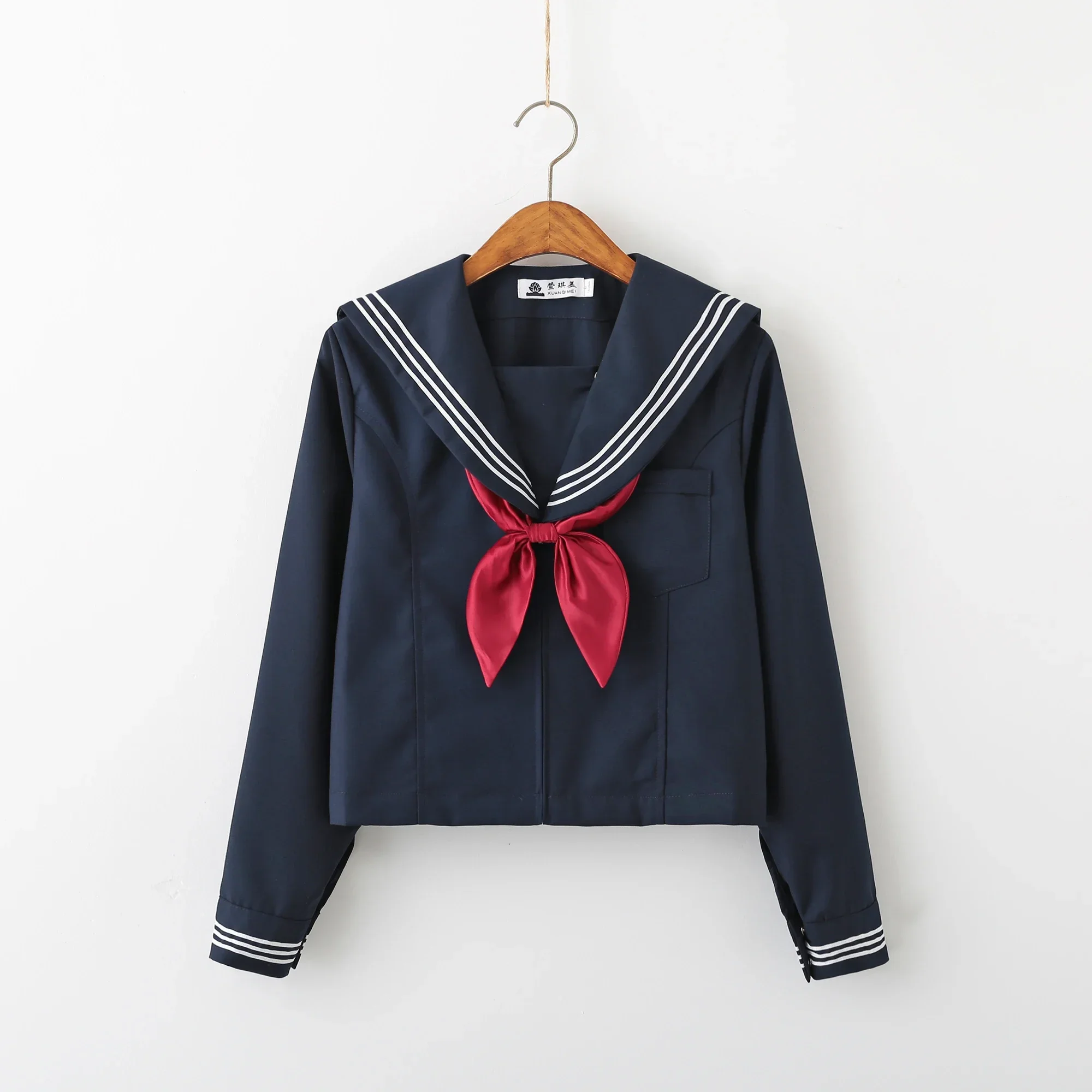 Uniforme JK azul marino, uniformes escolares japoneses de manga corta/larga para otoño y verano para niñas, Falda plisada de marinero, conjuntos de uniforme JK