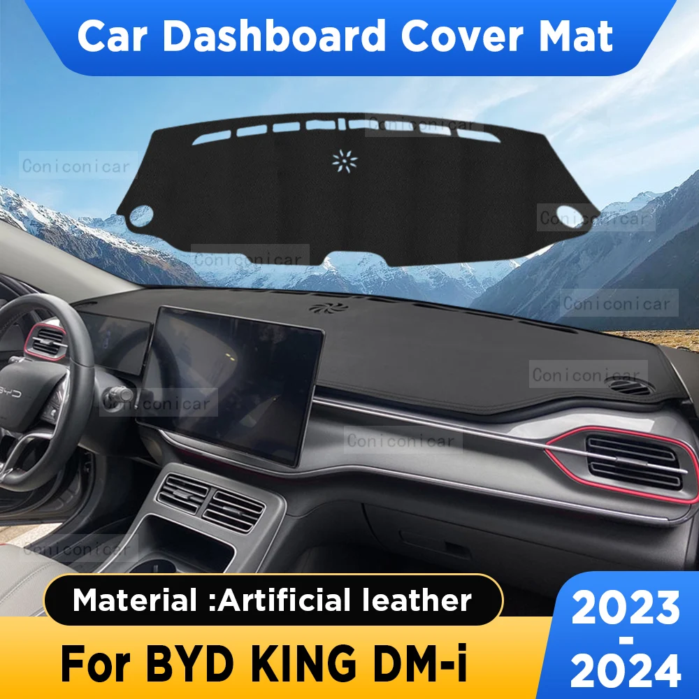 

Для BYD KING DM-i 2023 2024, коврик для приборной панели автомобиля, коврик для солнцезащитного козырька, нескользящий ковер, коврик для панели, аксессуары для ковров