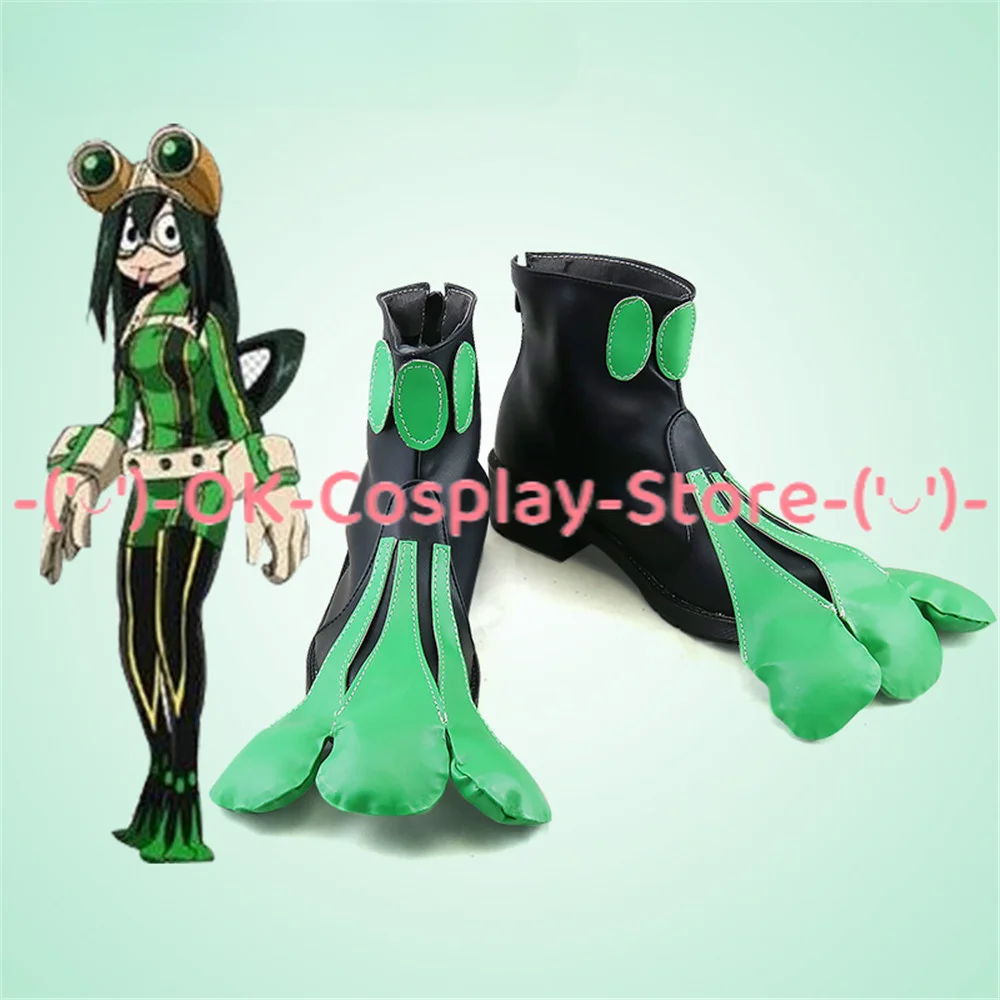 

Asui Tsuyu Cosplay Shoes Boots Game Anime Halloween Custom Made