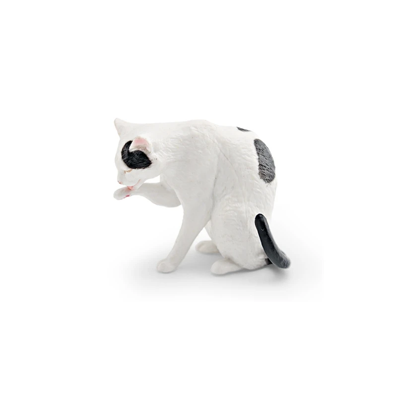 Realistic Sleeping Kitten Figurine - Calico cat Cow cat and Tuxedo Cat Model Desk Decor - Perfect Gift for Cat Lovers view 3