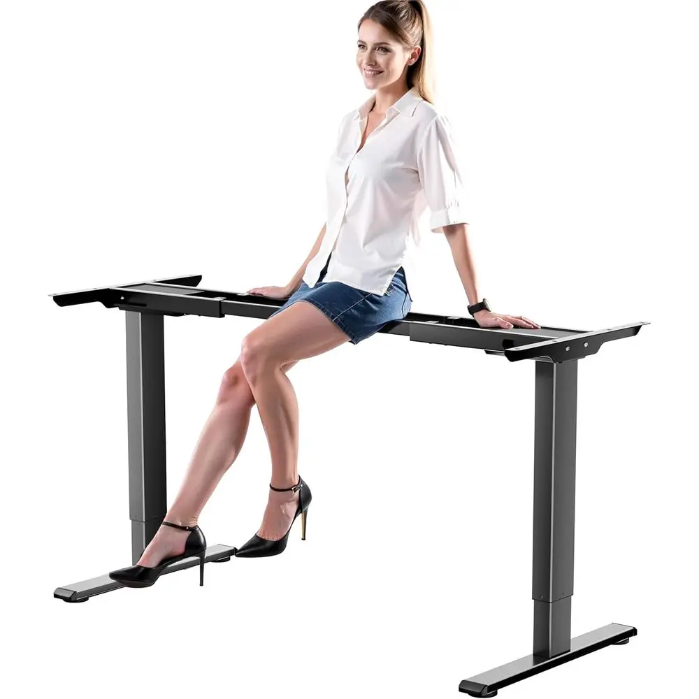 

Electric Height-Adjustable Desk with Dual Motors, 43.3-70.8 Tops, 330lbs Capacity, Ergonomic Base, Memory Controller, Black