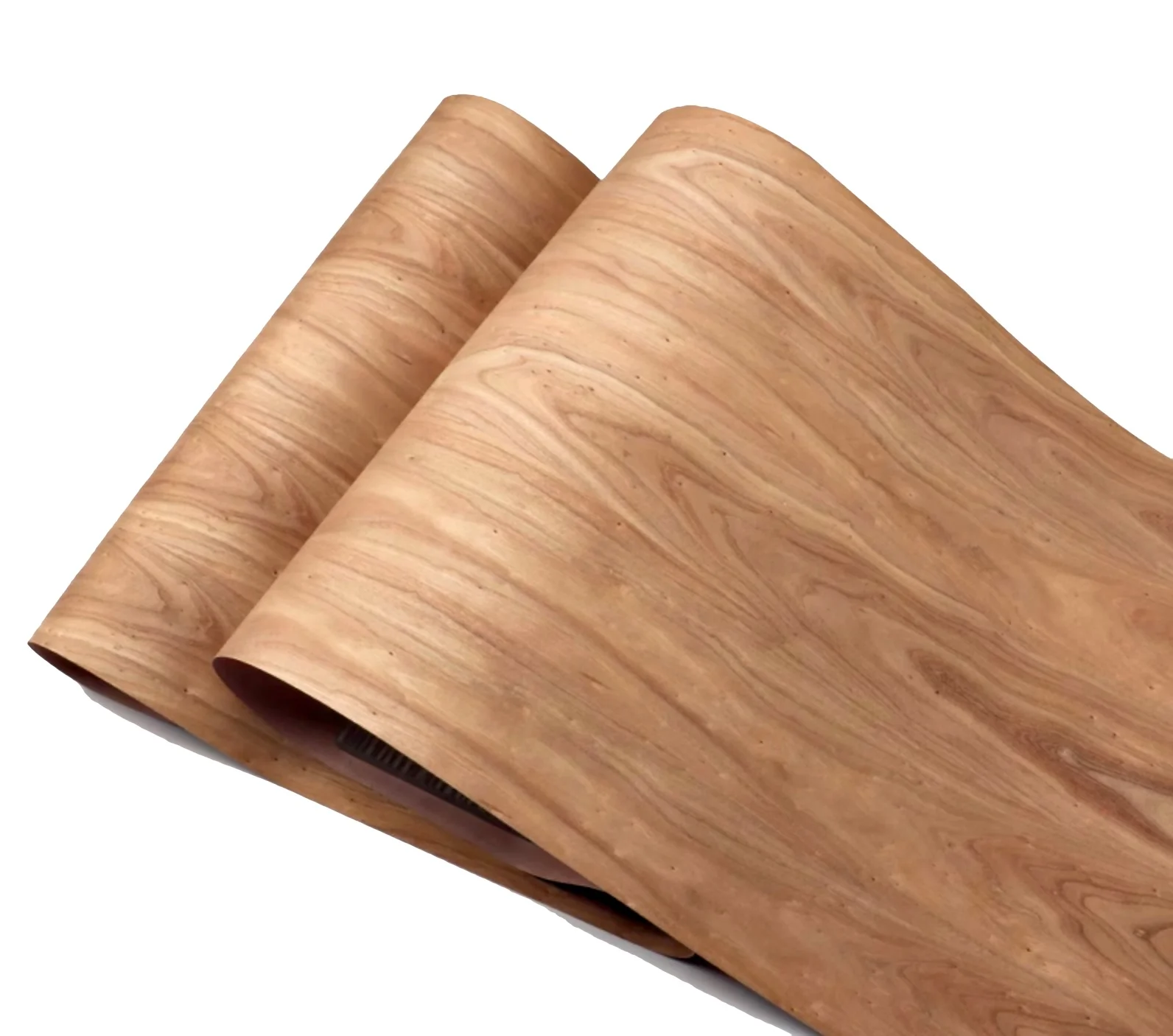 L: 98.43 Inch Width: 22.83inch T: 0.4-0.5mm Elm Wood Pattern  Stuttering Solid Wood Veneer (Backing non-woven fabric）)