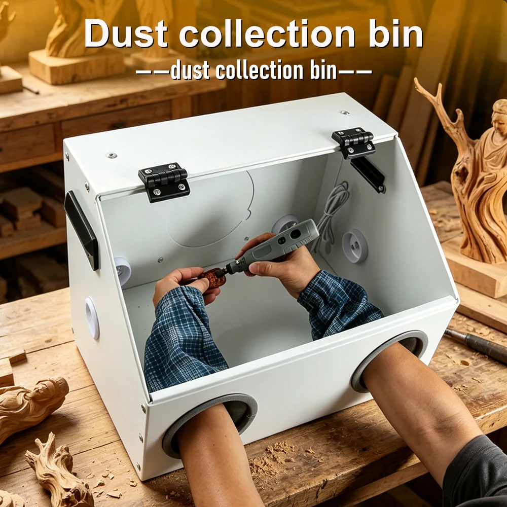 Grinding Dustproof Cover Metal One-piece Polishes Dust Box for Table Grinding Machine Cutting Grinding Engraving Polishing