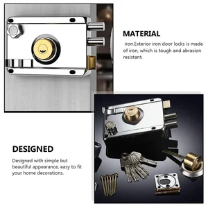 Soft Lock for House Door House Padlocks Lock Accessories Universal Heavy Duty Equipment with Key Antique Lock 12 Main Sales Lock Brazil Old - №4