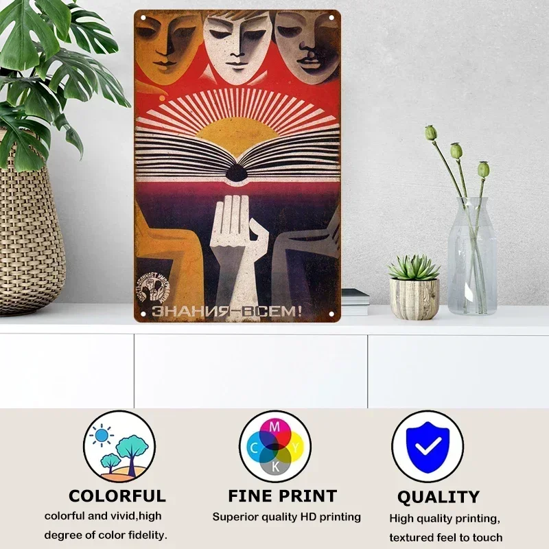 Funny Russian Metal Signs Tin Sign Retro Vintage Posters The Space Decorative Plaque for Man Cave Garage Home Wall Decor Gift