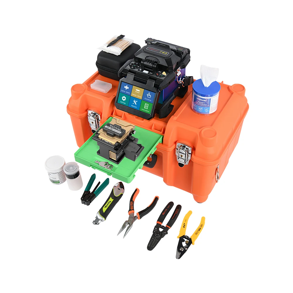 Fibra Cable Splicing Fiber Optic Machine 7S Splice 18S Heating 0.01dB Loss Alignment T45 Fusion Splicer Welding Equipment