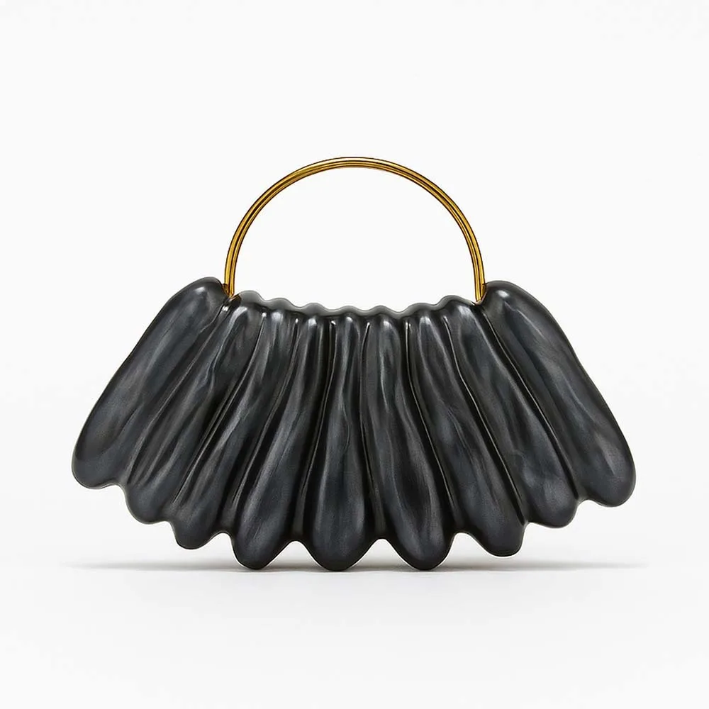 جديد إمرأة موضة الرخام منقوشة شل حقيبة حفل زفاف محفظة حقائب اليد النسائية الفاخرة موجة نمط الاكريليك مساء حقيبة صغيرة