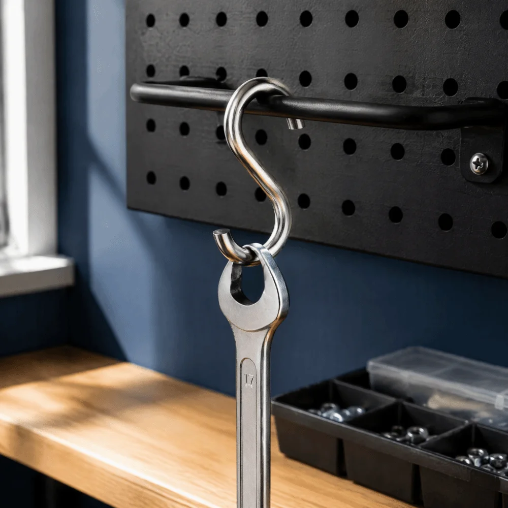 20pcs Portable Portable Design Stainless Steel S Hooks Versatile Sturdy Heavy Duty S Hooks Metal Hanging Hooks For Closet